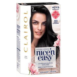 Clairol Nice'n Easy Permanent Hair Color Number 2 Black